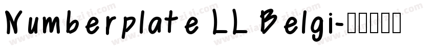 Numberplate LL Belgi字体转换
